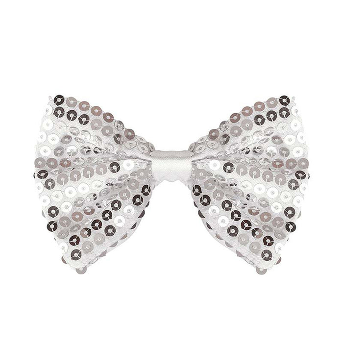 Fliege Pailetten Silber