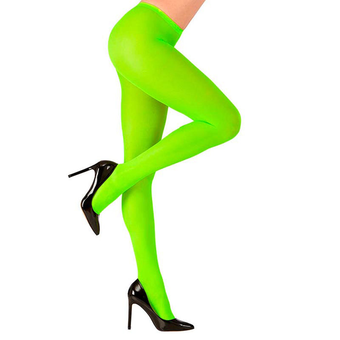 Strumpfhose Uni Neon Grün XL