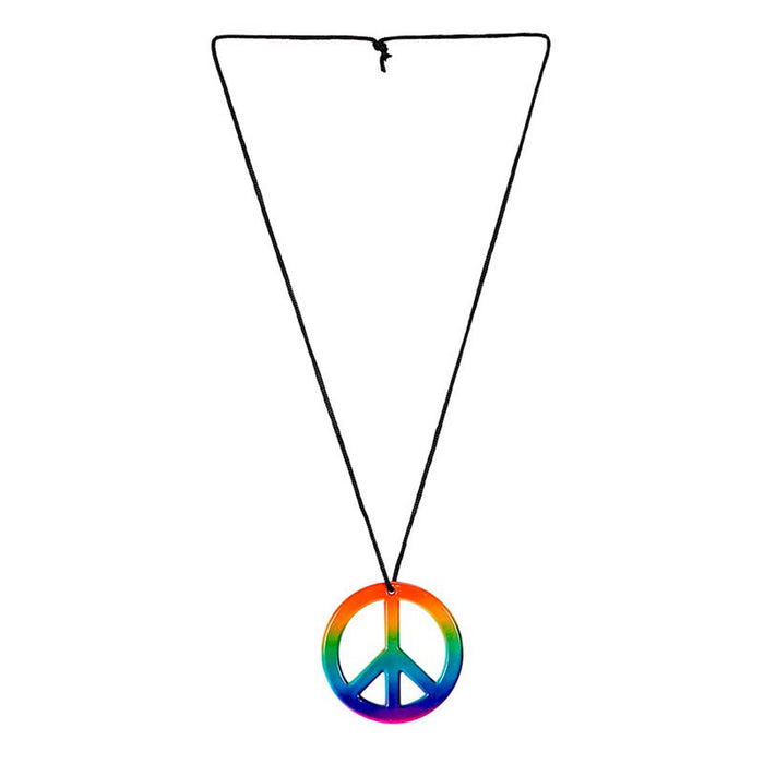 Schmuck Kette Hippie Peace Regenbogen