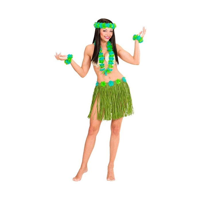 Kostüm Lady Hawaii Set Grün