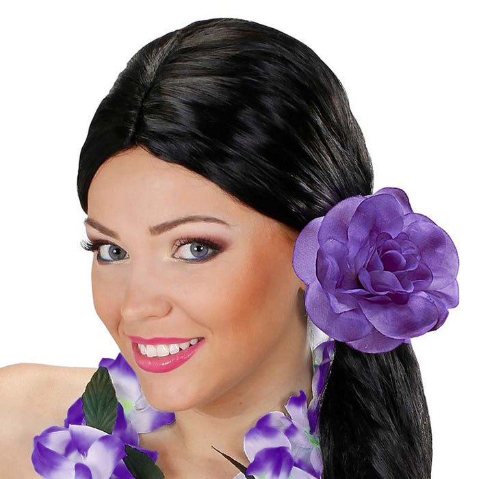 Schmuck Haargummi Blume | Violett
