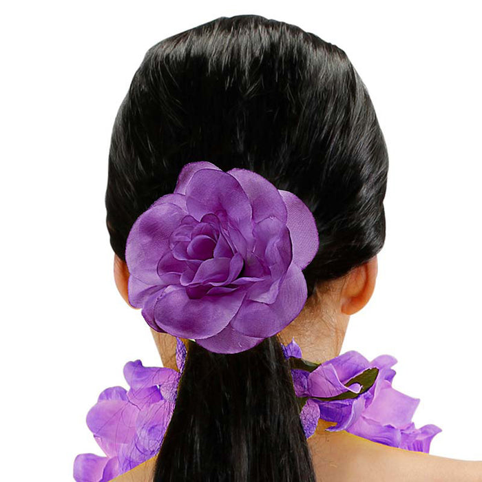Schmuck Haargummi Blume | Violett