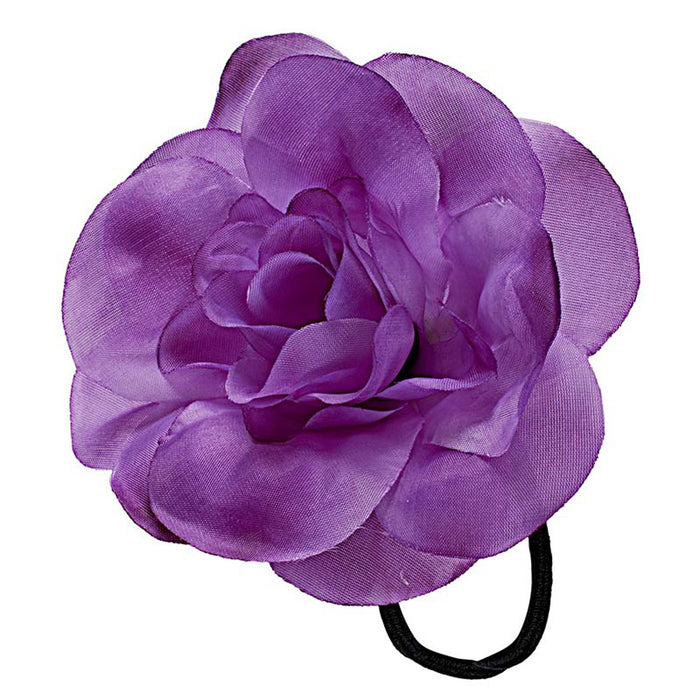 Schmuck Haargummi Blume | Violett