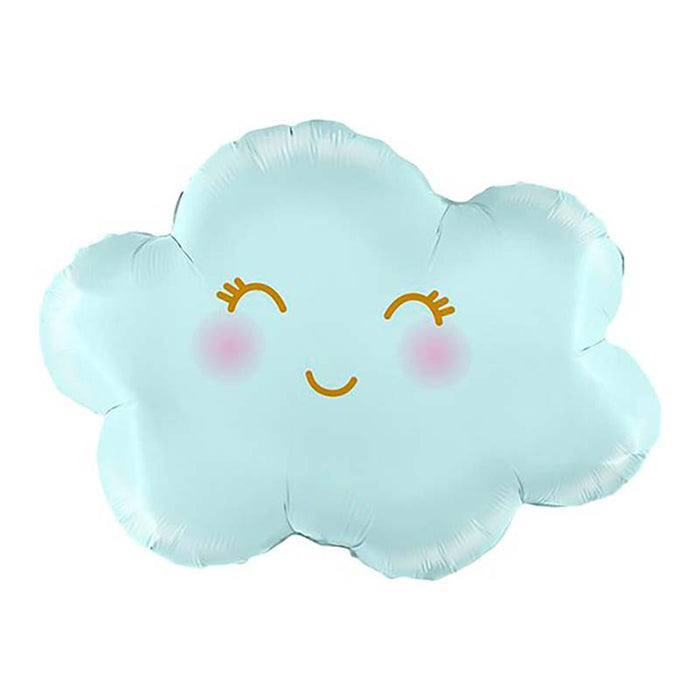 Shape Folienballon "Wolke" Blau Satin | 61 cm