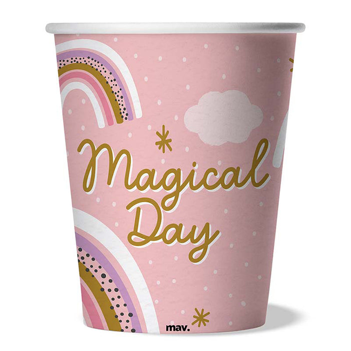 Pappbecher Magical Day 200ml/8Stk.