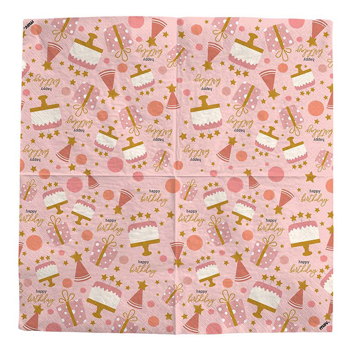 Servietten HB Rose Confetti 33x33cm/ 20St.