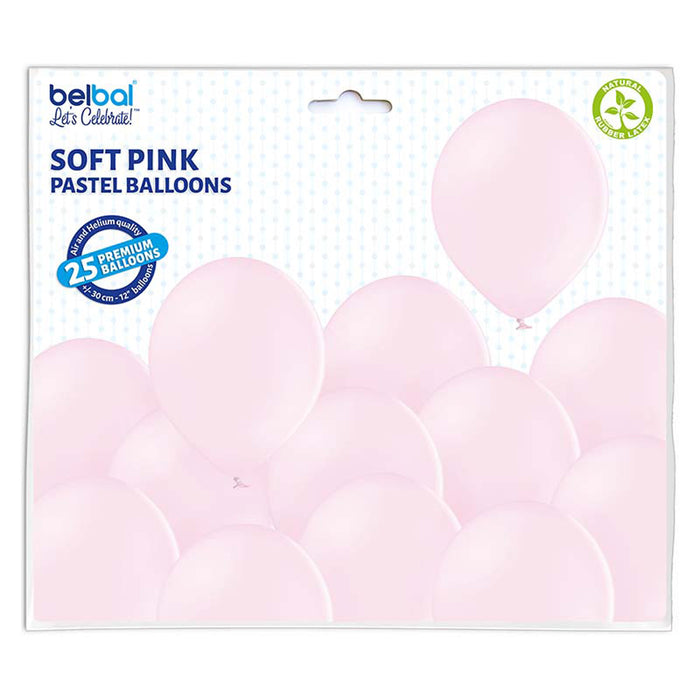 25 Stk. Luftballon Unifarben Ø 30cm | Soft Pink #454