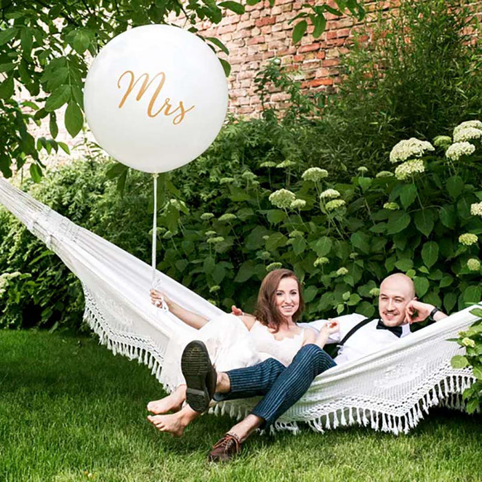 Latexballon Mrs., Druck gold ca. 1mØ/1Stk.