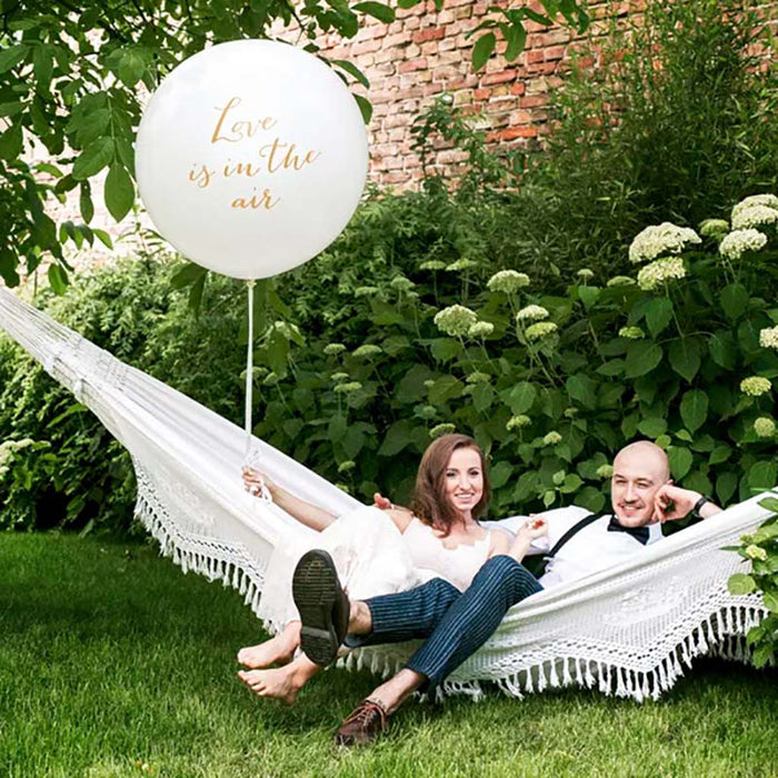 Latexballon Love Air, Druck gold ca. 1mØ/1Stk.