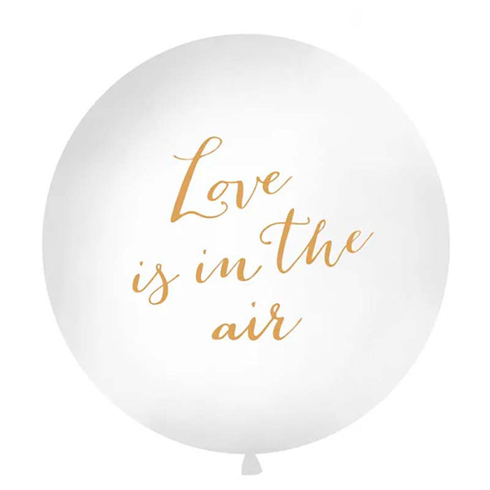 Latexballon Love Air, Druck gold ca. 1mØ/1Stk.