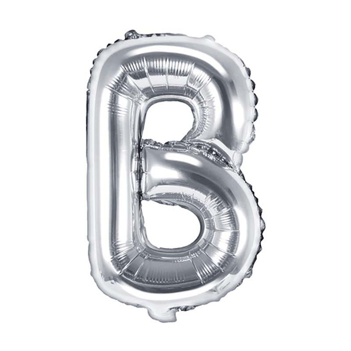 Buchstabe Folienballon Silber 35cm | # B
