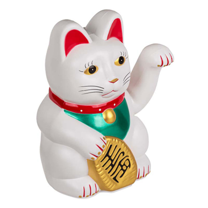 Dekoelement Winkekatze 20 cm weiß