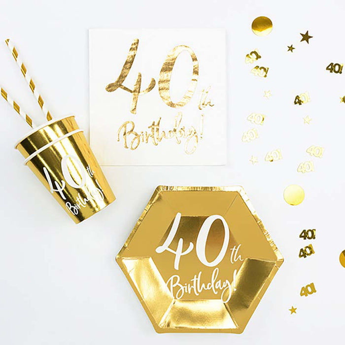 Konfetti Metall Happy Birthday #40 15g