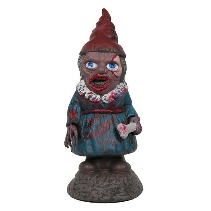Halloween Gartenzwerg Lady Zombie  40 cm  Gruselige Gartendeko Figur für Innen & Außen  Horror-Deko für Garten, Terrasse & Partys