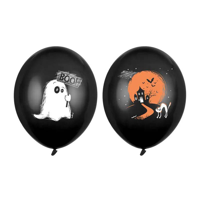 Latexballon Ø30cm "Geist" | 6 Stk. - Schwarz