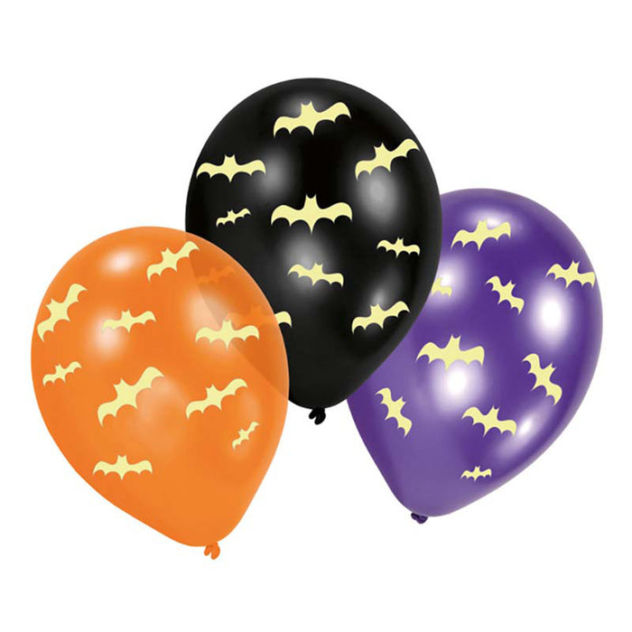 Latexballon Glow in the Dark FledermÃ¤use 6 St.