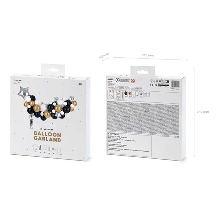 Latexballon Ballongirlande Sterne Mix, 167cm