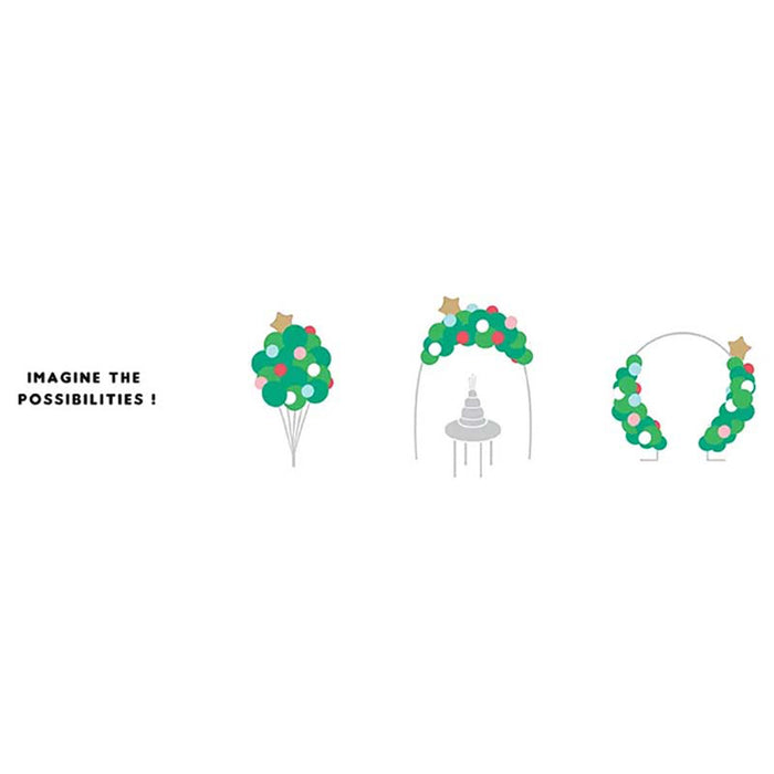 Latexballon Ballonsäule Weihnachtsbaum 161cm