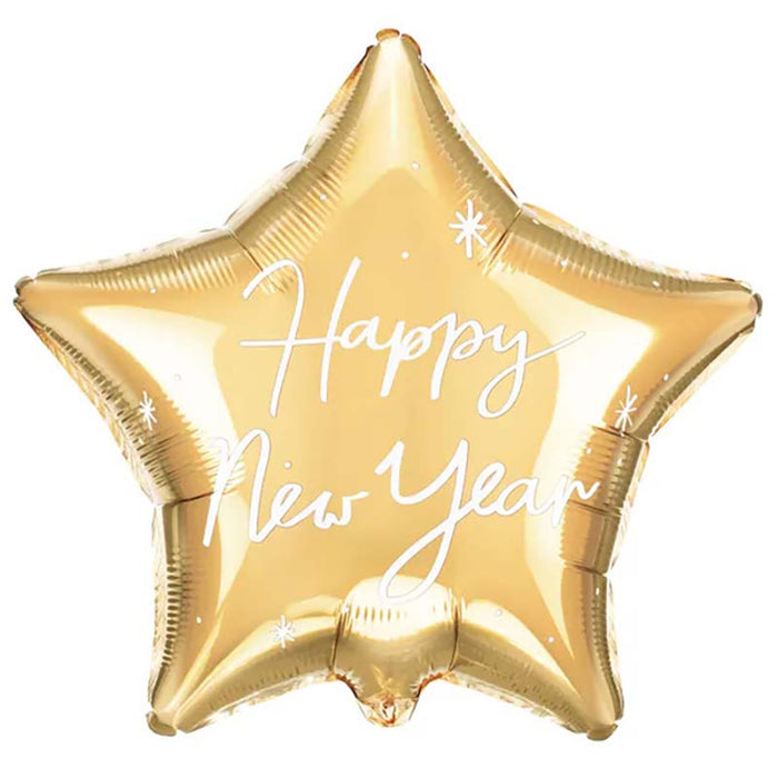 ABC18 Stern "Happy New Year" | Ø 45 cm Gold