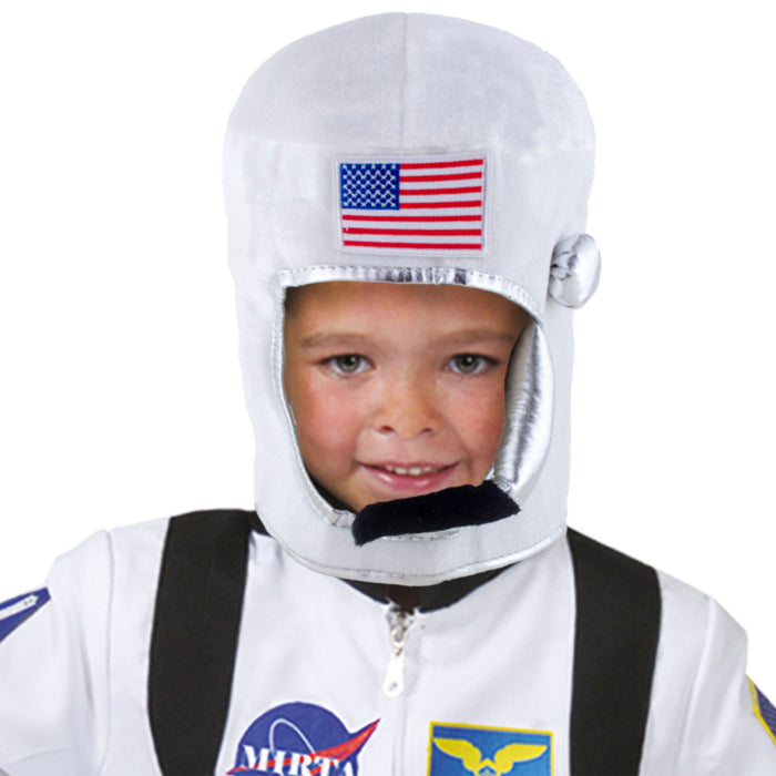 Astronauten Helm für Kinder | Weiß - Zubehör Weltraum Kostüm