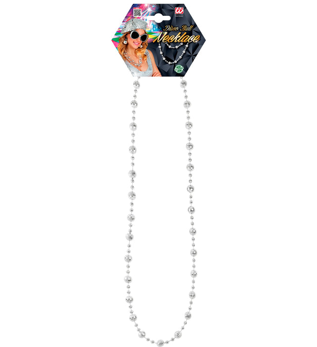 Halskette "Discokugel" Partyschmuck | Silber