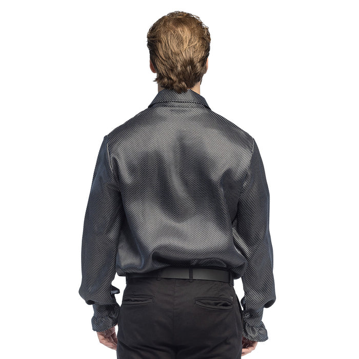 70er Jahre "Nightlife" Hemd für Herren | Schwarz - Party