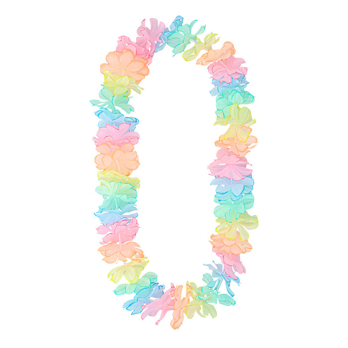 Hawaii Party Kostüm Set "Pastell" 4-teilig | Mehrfarbig