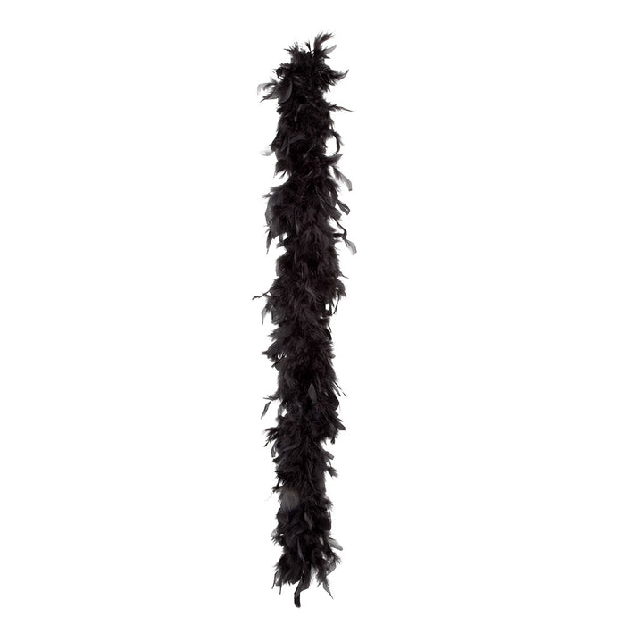 Federboa Unifarben 180 cm - 50g | Schwarz