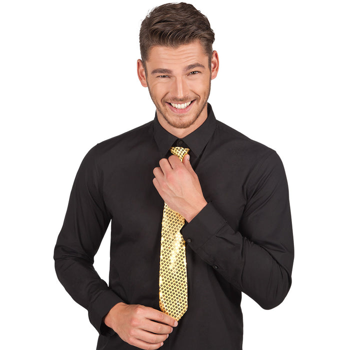 Krawatte m. Pailletten GOLD