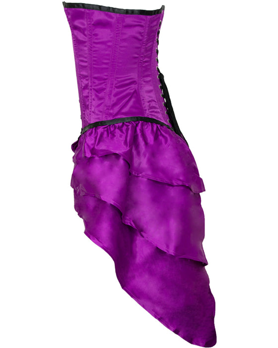 Corsage Mieder mit Schößchen - Lila
