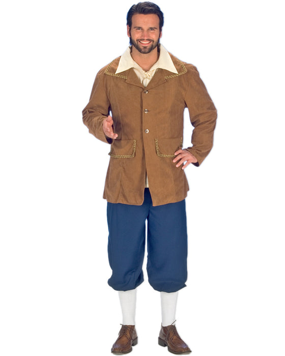 Historisches Pilger Mayflower Kostüm für Herren | Jacke Kniebundhose