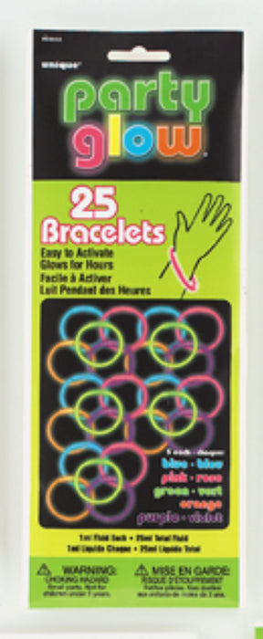 Knicklicht Leucht Armband 25St. Bunt
