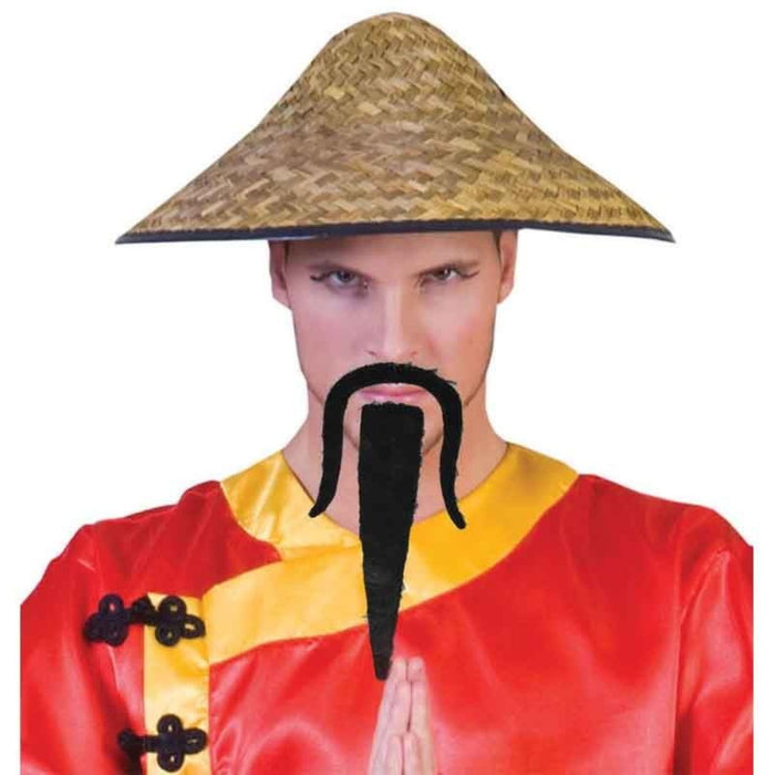Schnurrbart Chinese China  | Schwarz