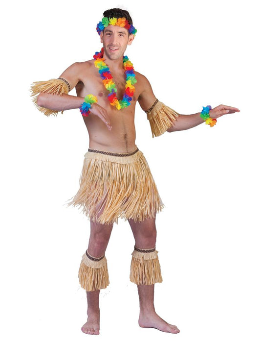 Hawaii Kostüm Set Natur 5-tlg.