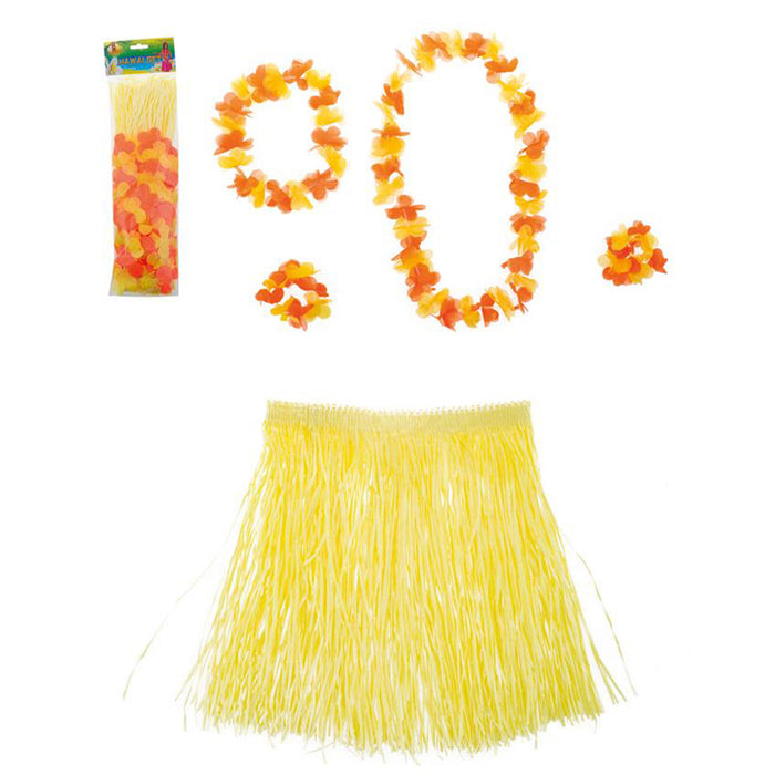 Hawaii Party Kostüm Set "Kalia" 5-tlg. | Gelb