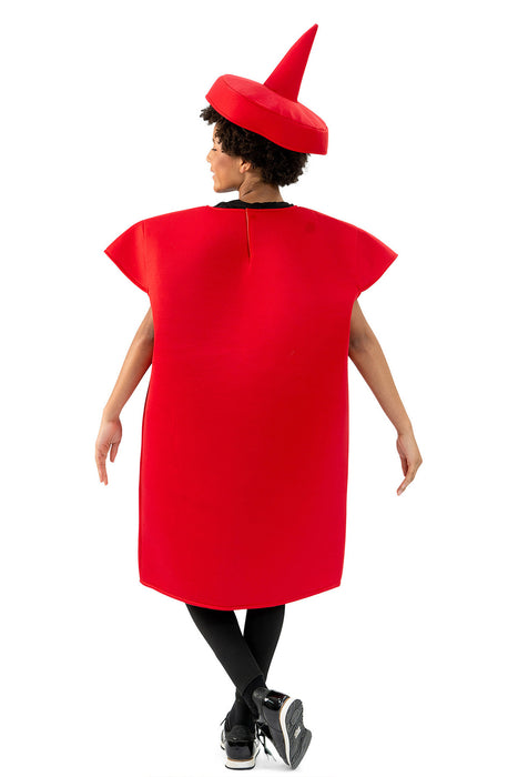 Spaßkostüm "Ketchupflasche" für Erwachsene | Rot