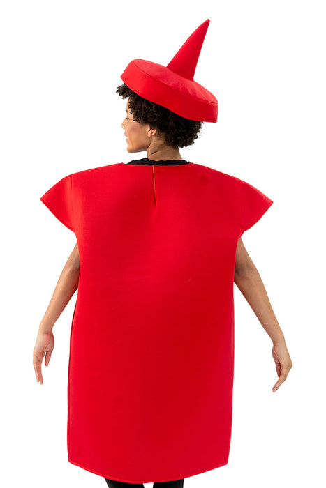 Spaßkostüm "Ketchupflasche" für Erwachsene | Rot