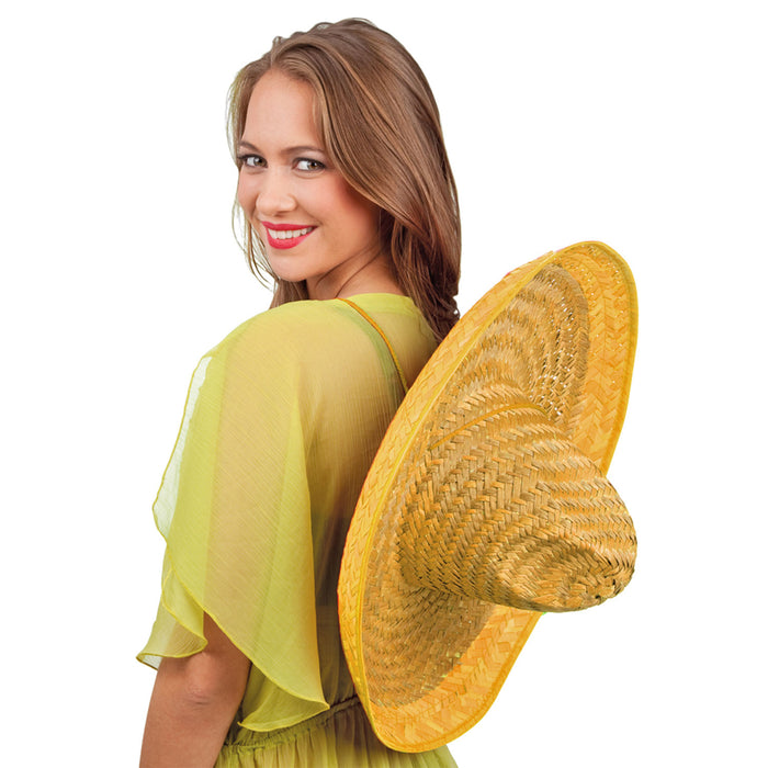 Sombrero "Santiago" Ø 50 cm | Strohhut zum Mexiko Kostüm