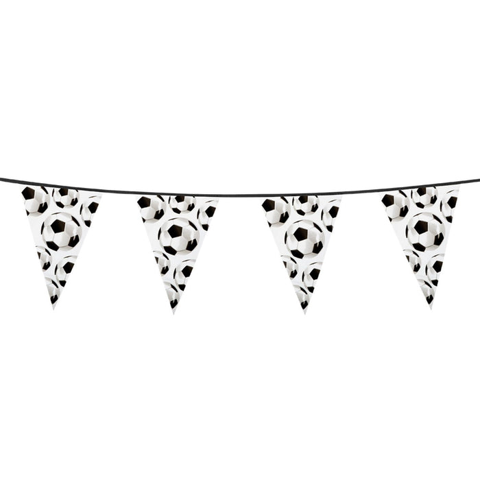 Wimpelkette PE Fußball  | 30x20cm, 6m