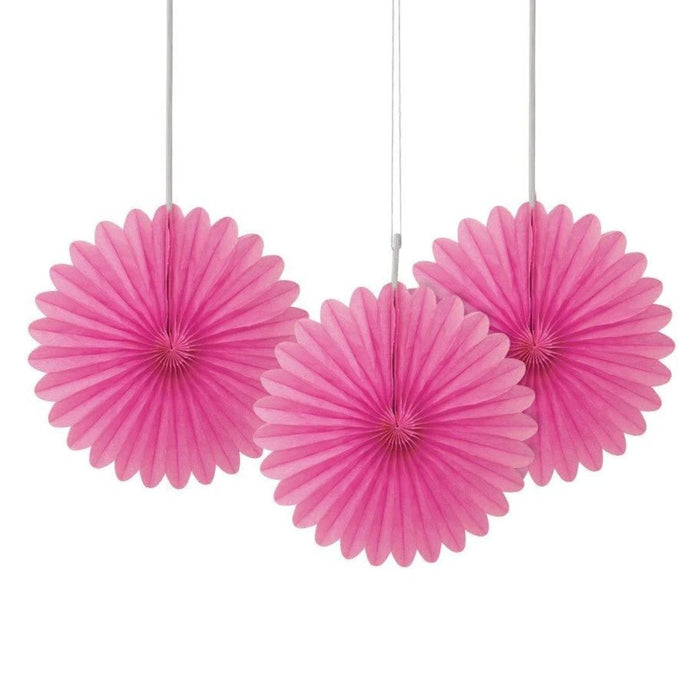 Dekofächer Uni 15cm/3 Stück | Pink