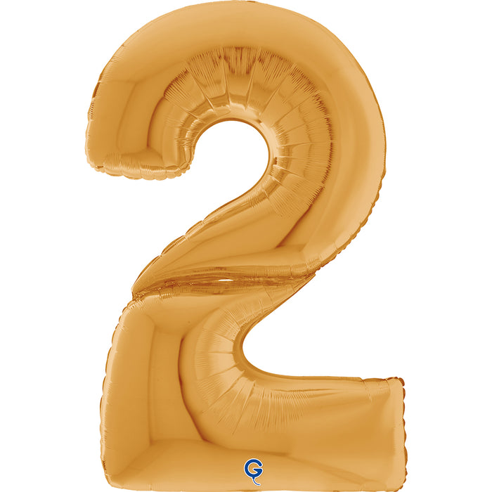 Riesenzahl Giant - Folienballon  64"/162cm - Gold