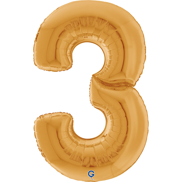 Riesenzahl Giant - Folienballon  64"/162cm - Gold