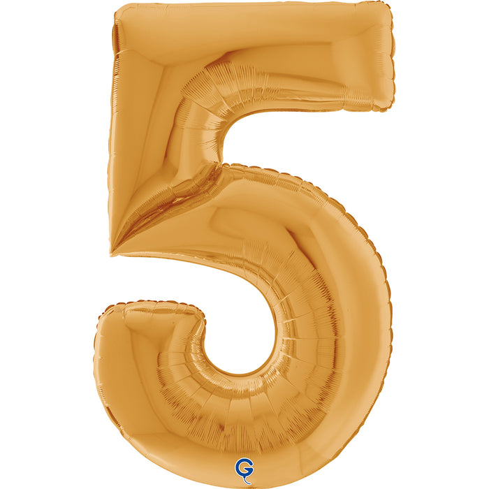 Riesenzahl Giant - Folienballon  64"/162cm - Gold
