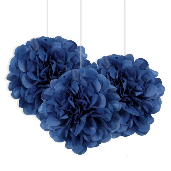 Wabenball Fluffy 23cm/3 Stück | Royalblau