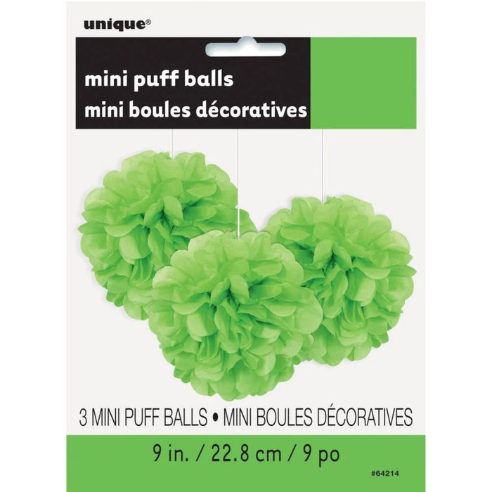 Wabenball Fluffy 23cm/3 Stück | Limettengrün