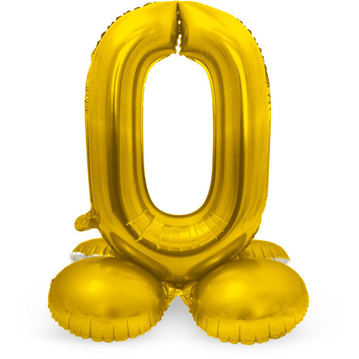 Stehender Folienballon Zahlen 28"/72cm | Gold