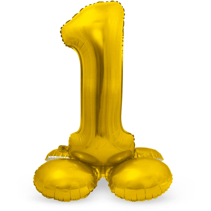 Stehender Folienballon Zahlen 28"/72cm | Gold