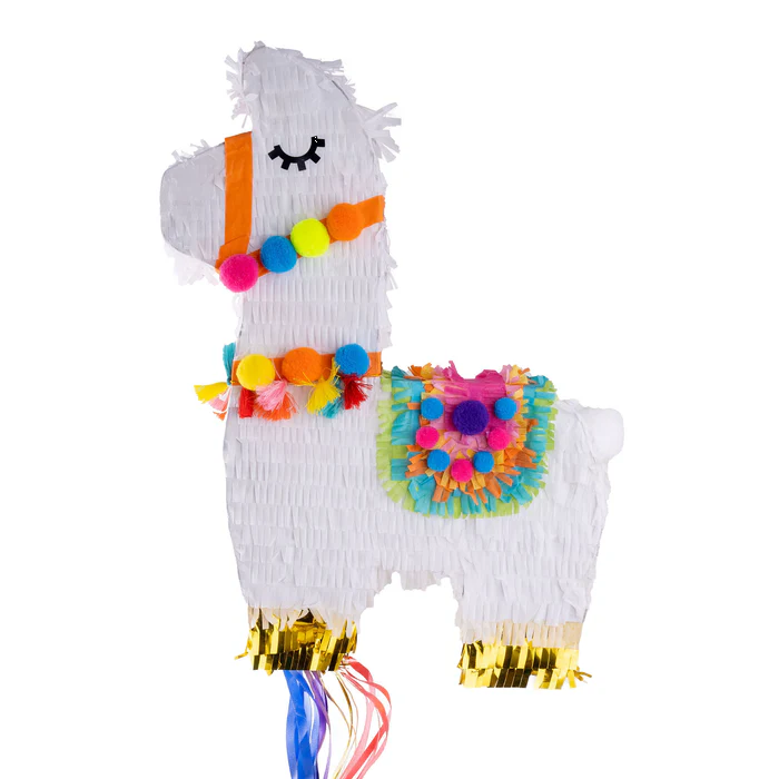 feiermeier Lama-Pinata Set für Kindergeburtstag – mit Schläger, Maske & Konfetti