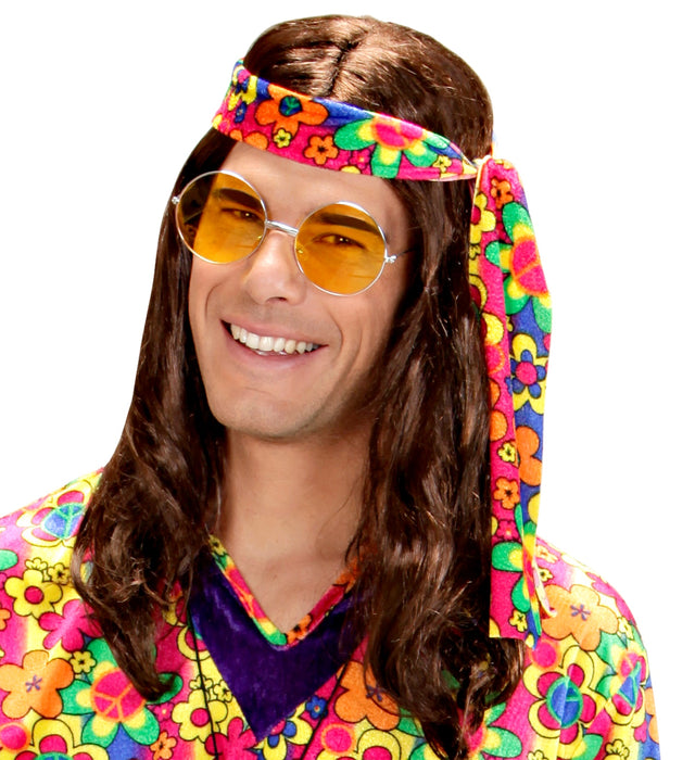 "Hippie" Partybrille XL - Rund | Orange