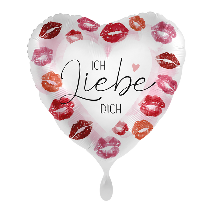 ABC18 Herz Folienballon Ø 43cm "Ich liebe dich"